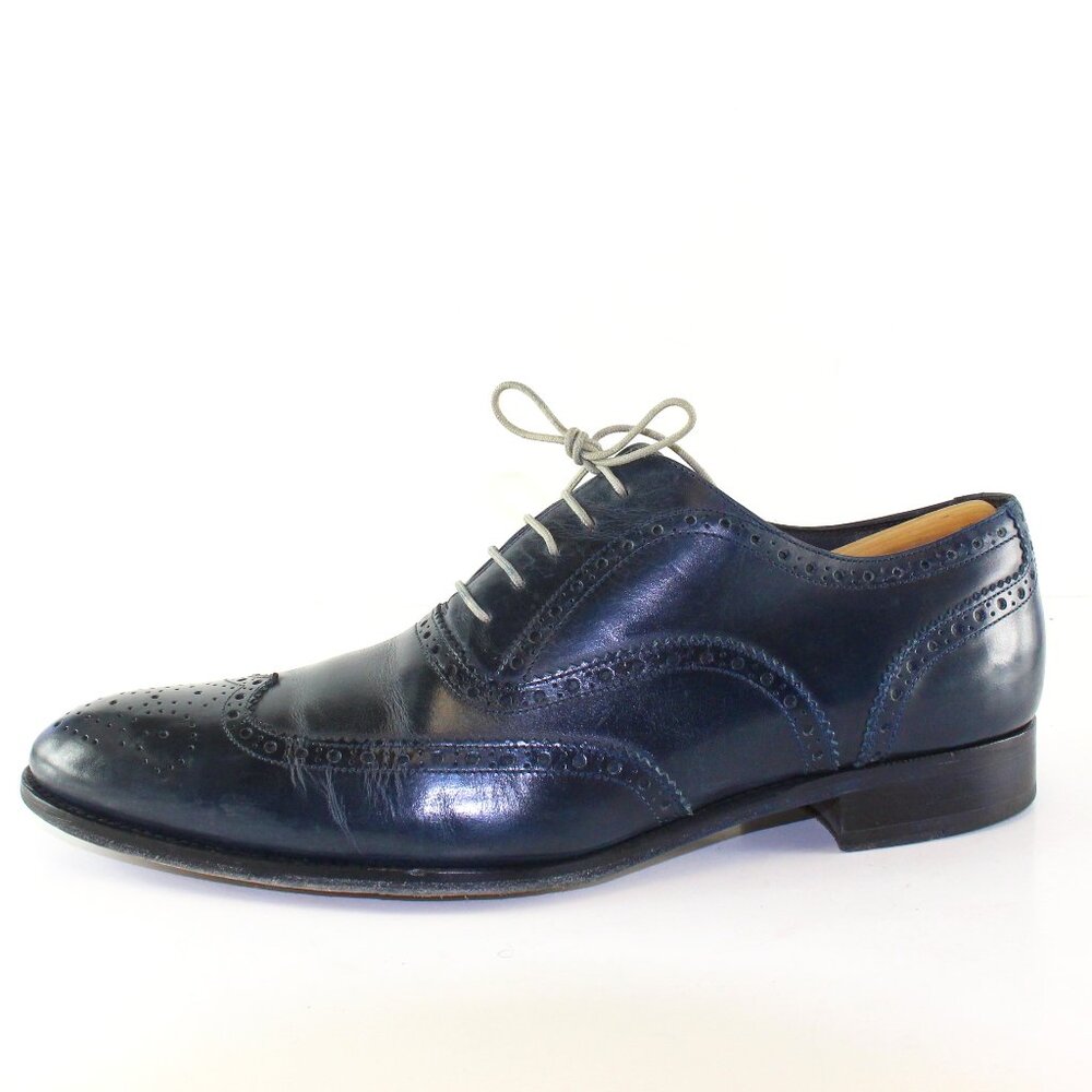To Boot Adam Derrick Blue Leather Oxford Shoes Mens (US 10/EU 43.5)